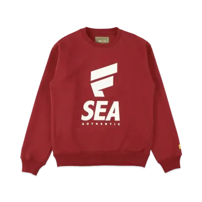 WIND AND SEA X FCMM (F-SEA) SWEAT SHIRT "Burgundy"