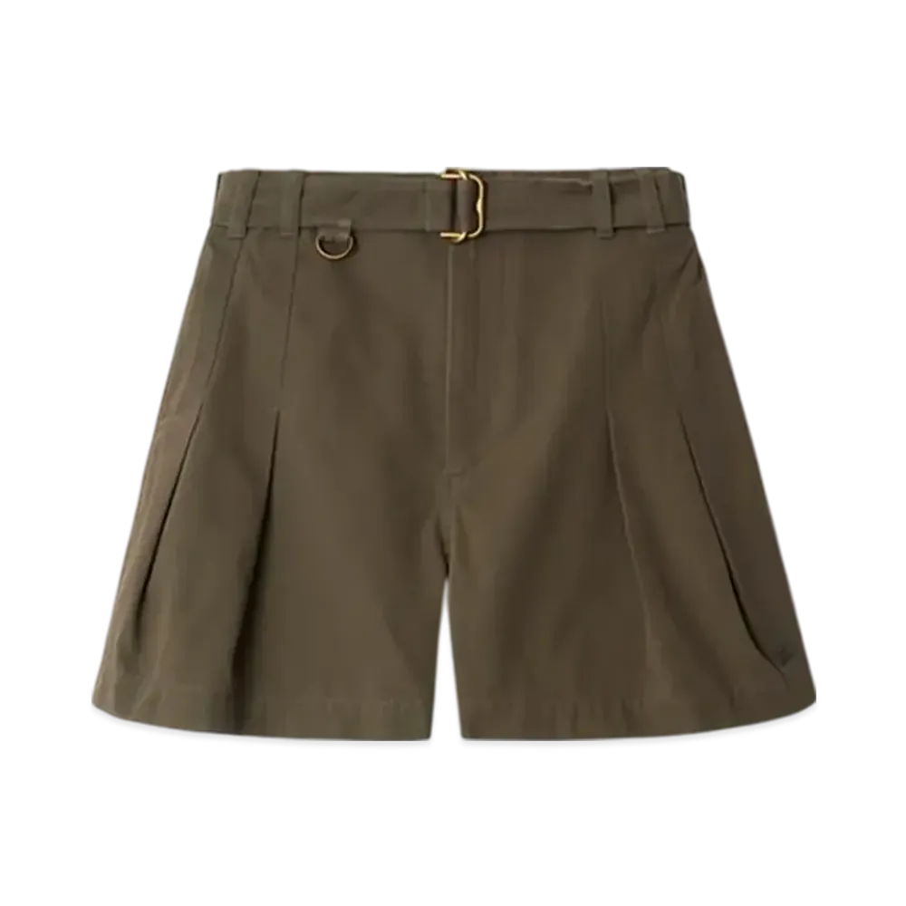 Burberry Belted Gabardine Shorts "Military"