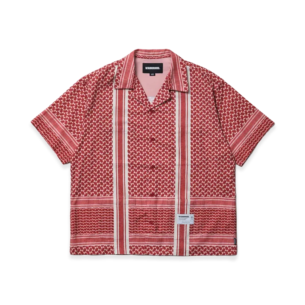 NEIGHBORHOOD Shemagh Pattern Shirt SS "Red"