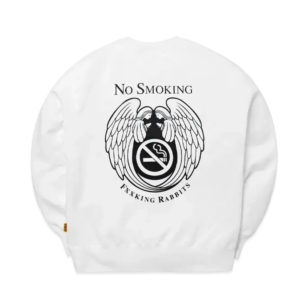 FR2 No Smoking Angel Sweatshirt "White"