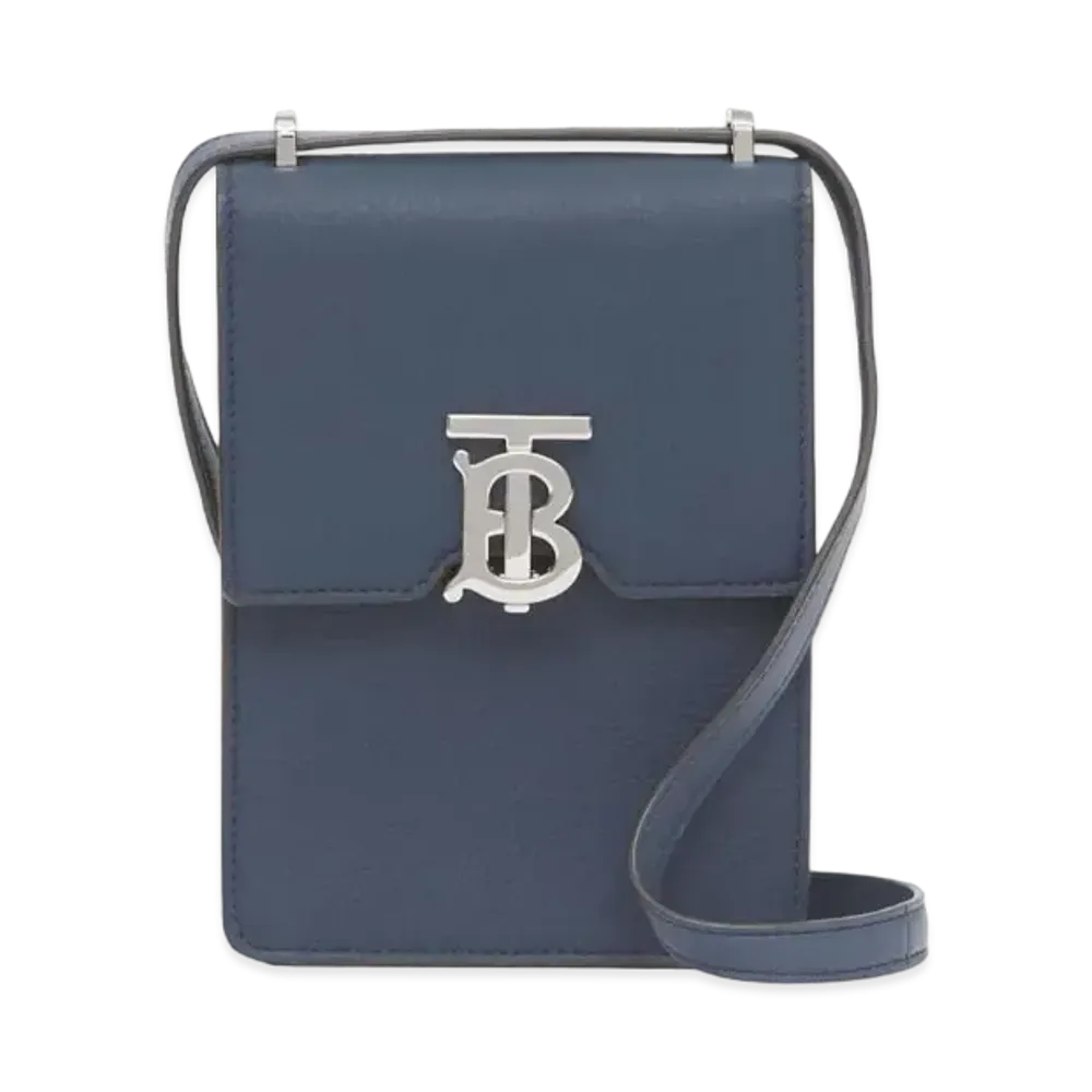 Burberry Grainy Leather Robin Bag "Ash Blue"