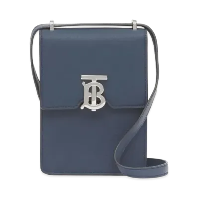 Burberry Grainy Leather Robin Bag "Ash Blue"