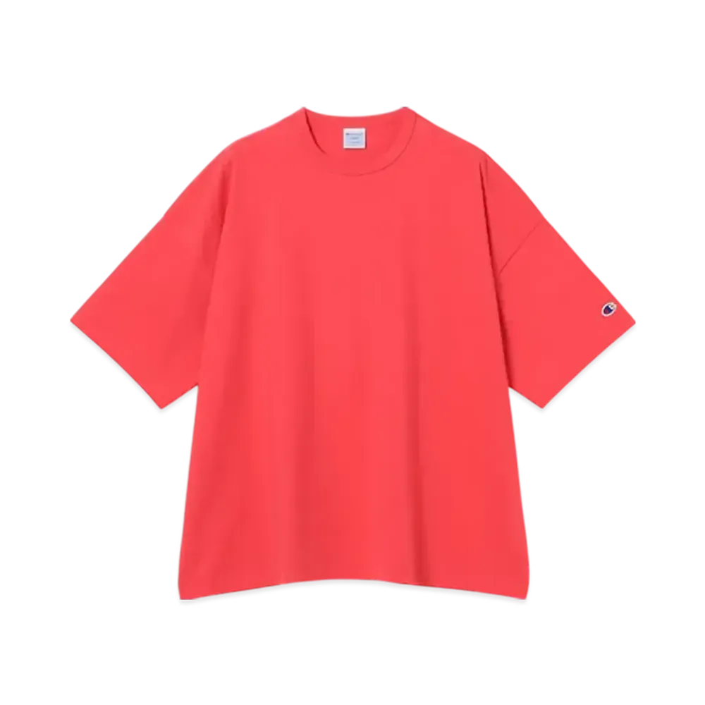 BEAMS x Champion x MIN-NANO Solid Tee "Cherry Red"