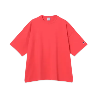BEAMS x Champion x MIN-NANO Solid Tee "Cherry Red"