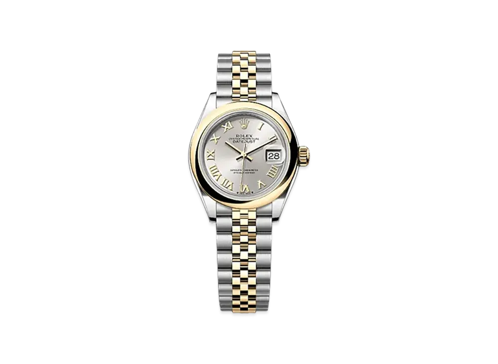 ROLEX Lady-Datejust 28mm Oystersteel & Yellow Gold 279163 "Silver"