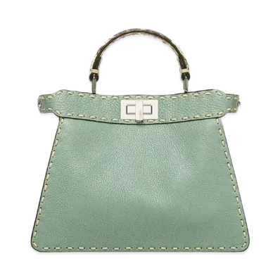 FENDI Peekaboo ISeeU Small Mint Green Selleria Bag With Exotic Details "Mint Green"