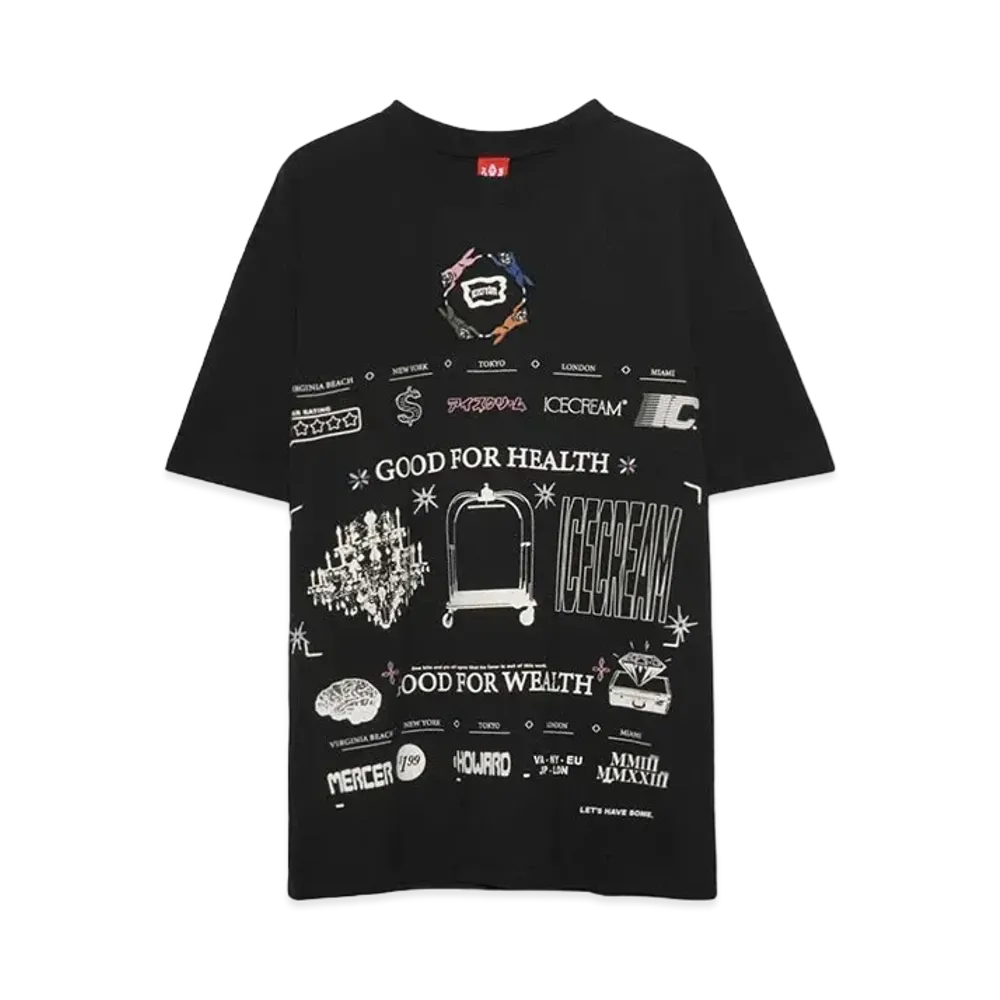 ICECREAM COTTON T-SHIRT ALLSTAR "BLACK"