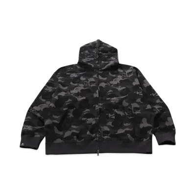A BATHING APE x mastermind JAPAN Skull Camo Relaxed Fit Full Zip Hoodie "Black"