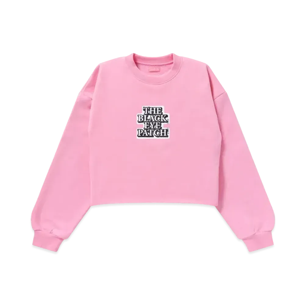 Blackeyepatch OG Label Cropped Crew Sweat "Pink"