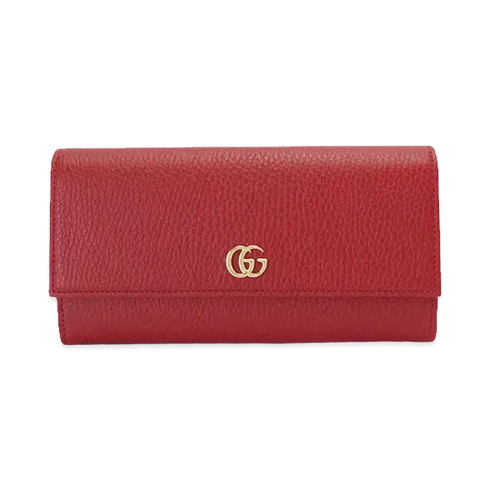 グッチ GG マーモント レザー コンチネンタルウォレット "レッド" 456116 CAO0G 6433
