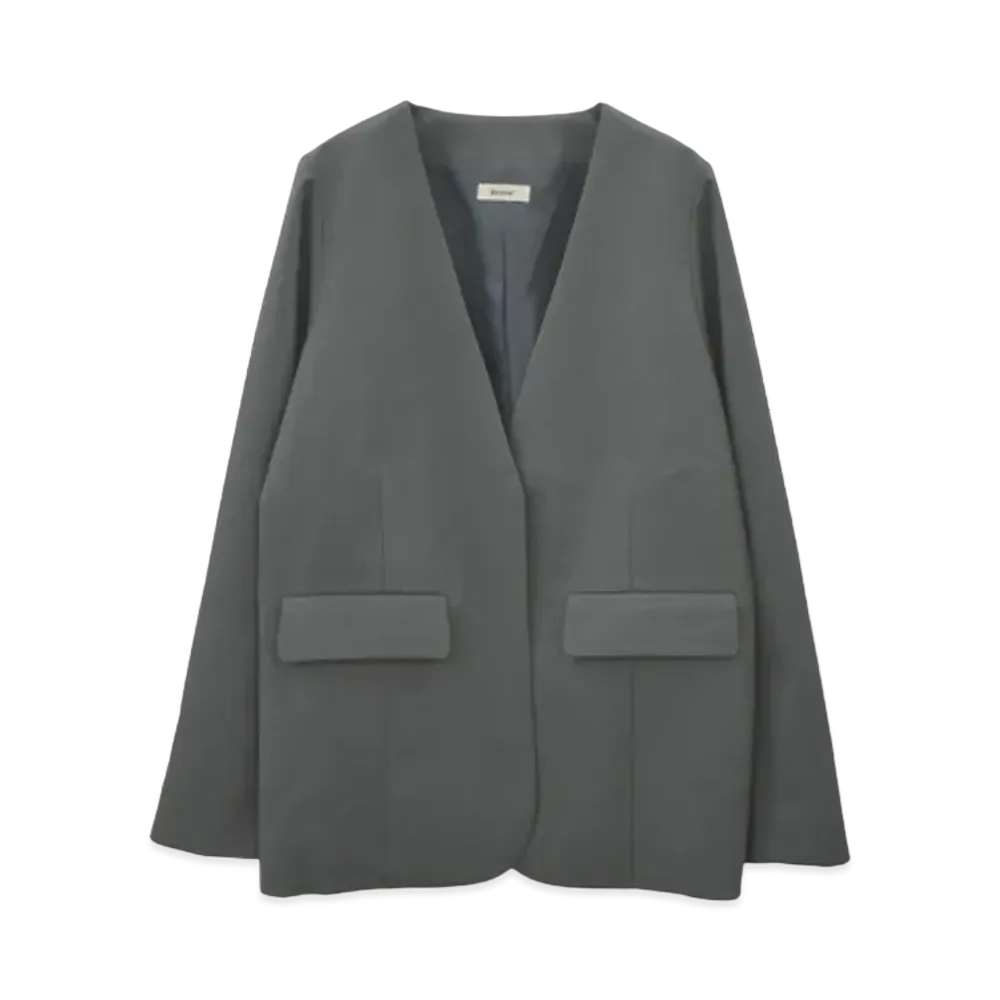 ISOOK Original Oversize Nocollar Jacket "Gray"