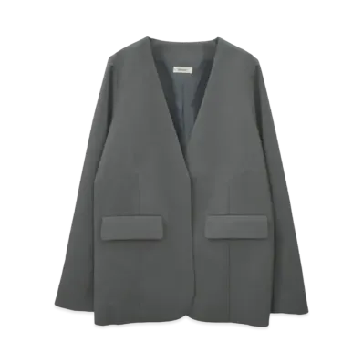 ISOOK Original Oversize Nocollar Jacket "Gray"