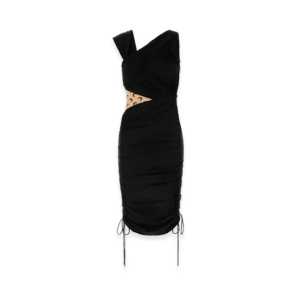 Marine Serre Women's Stretch Nylon Dress "Black"