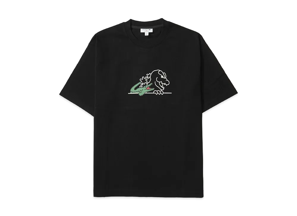 LACOSTE x Godzilla 2.0 Godzilla Head Tee "Black"