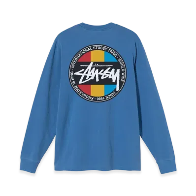 Stussy Classic Dot Dyed LS Tee "Blue"