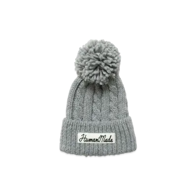 HUMAN MADE CABLE POP BEANIE "Grey"