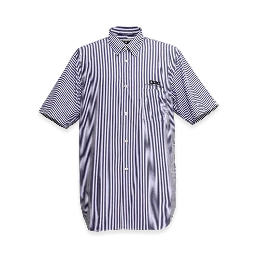 COMME des GARCONS CDG Classic Shirt With Short Sleeve "Blue Stripe"