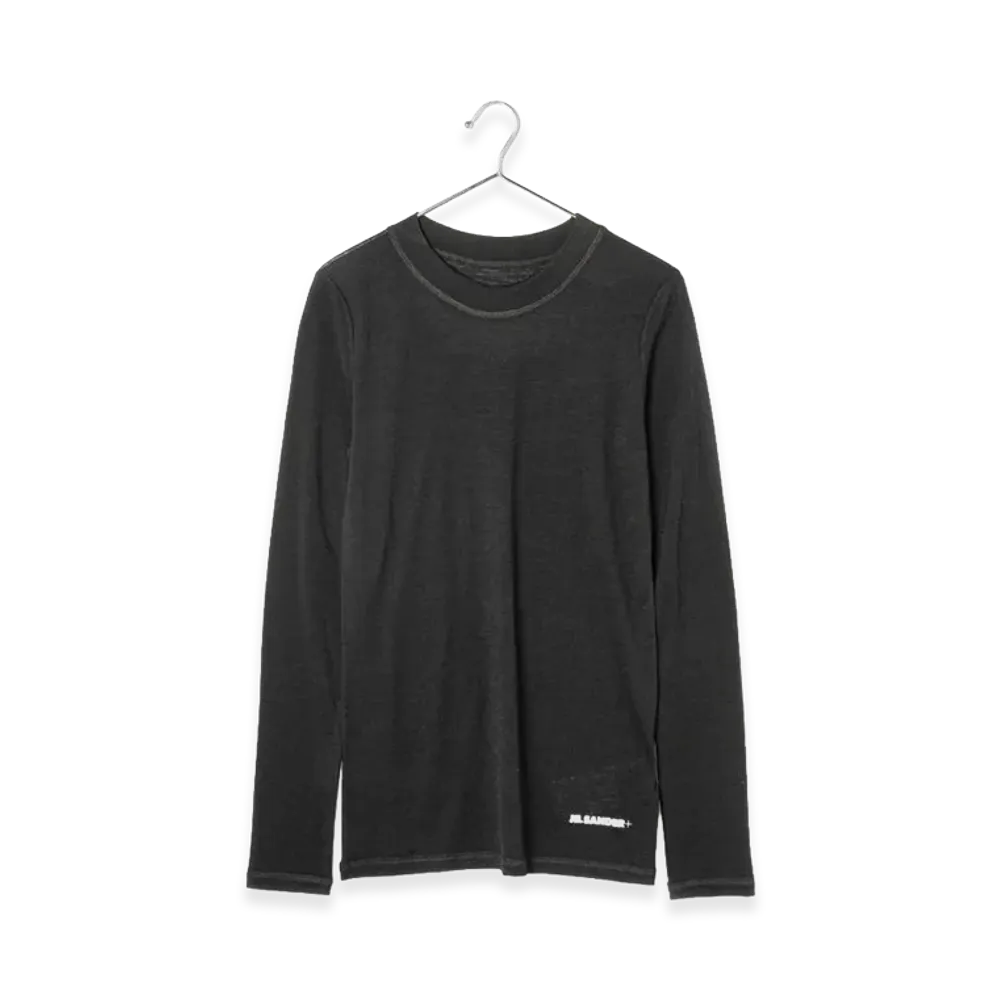 Jil Sander Women's Crewneck Long Sleeve T-Shirt "Black"