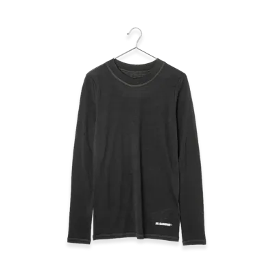 Jil Sander Women's Crewneck Long Sleeve T-Shirt "Black"