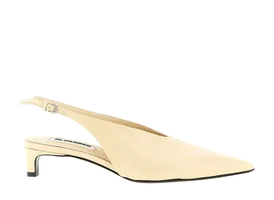 Jil Sander Women's Leather Slingback "Beige"