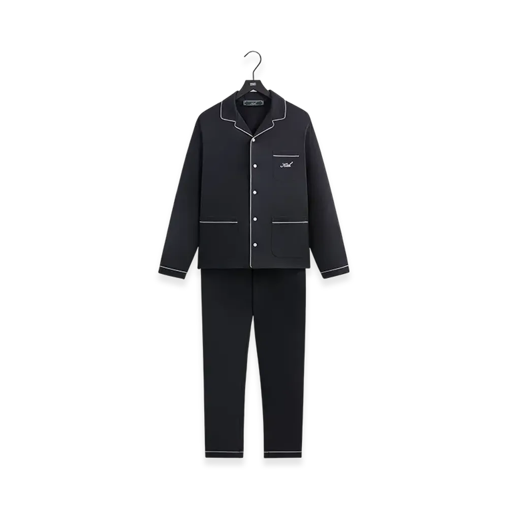 Kithmas Script Pajama Set "Black"