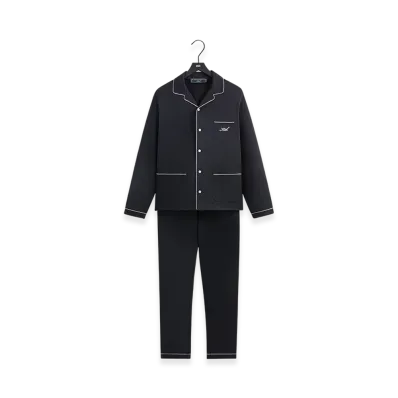 Kithmas Script Pajama Set "Black"