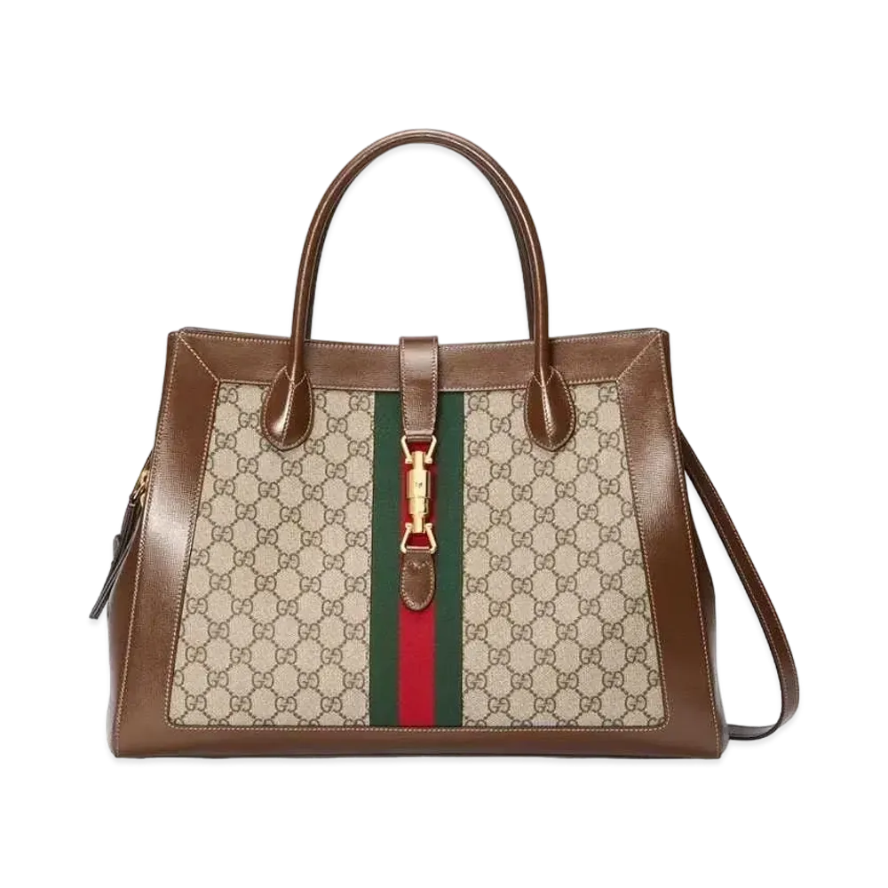 GUCCI Jackie 1961 Large Tote Bag "GG Supreme Canvas"
