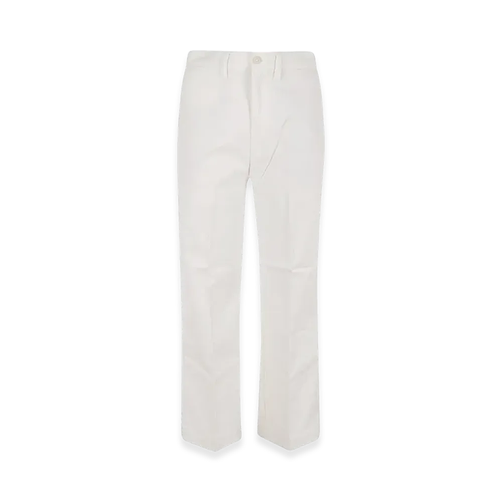 Polo Ralph Lauren Women's Cotton Straight Leg Trousers "White"