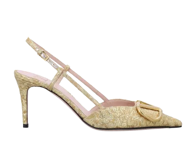 Valentino Garavani Women's Flat Shoes Golden "Gold"