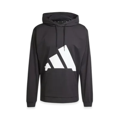 adidas Essentials Big Logo Single Jersey Hoodie "Black/White"