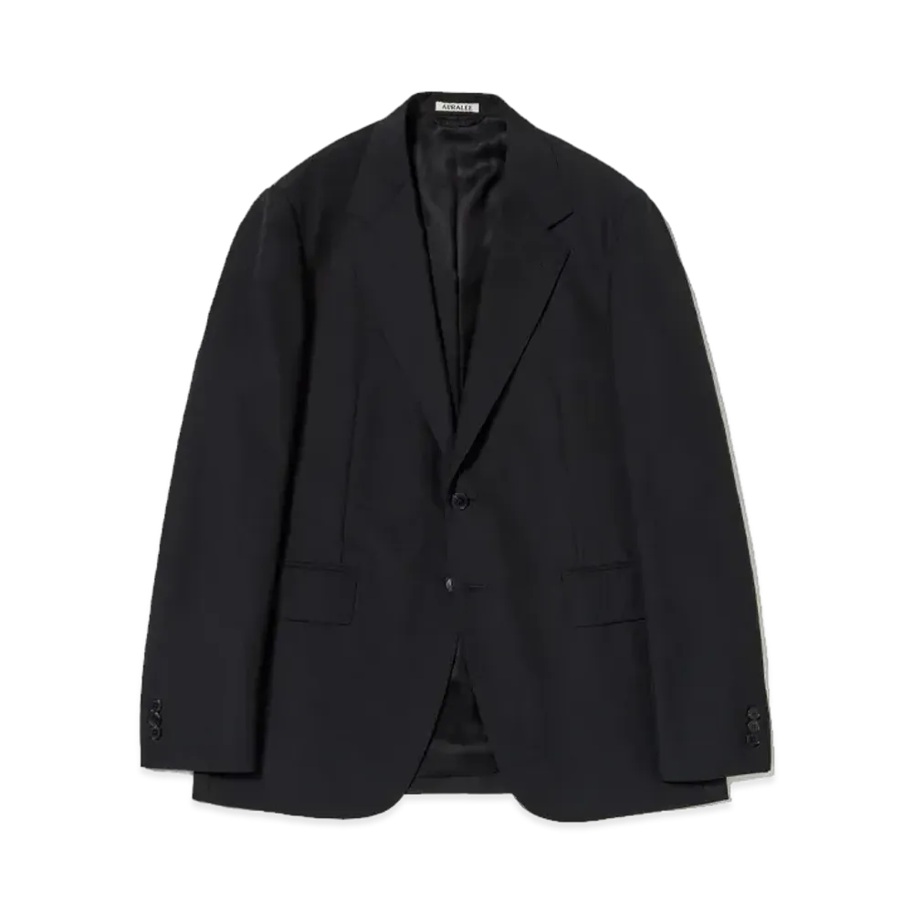 AURALEE Tropical Wool Kid Mohair Jacket "Black"