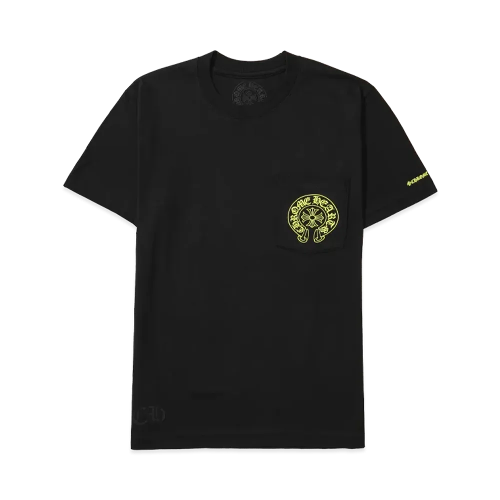Chrome Hearts Neon Yellow Horseshoe S/S T-Shirt "Black"