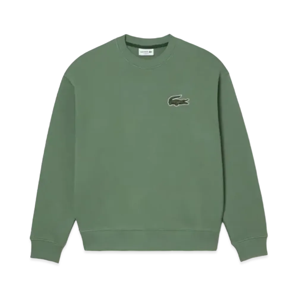 LACOSTE Organic Cotton Crew Neck Sweat "Khaki"