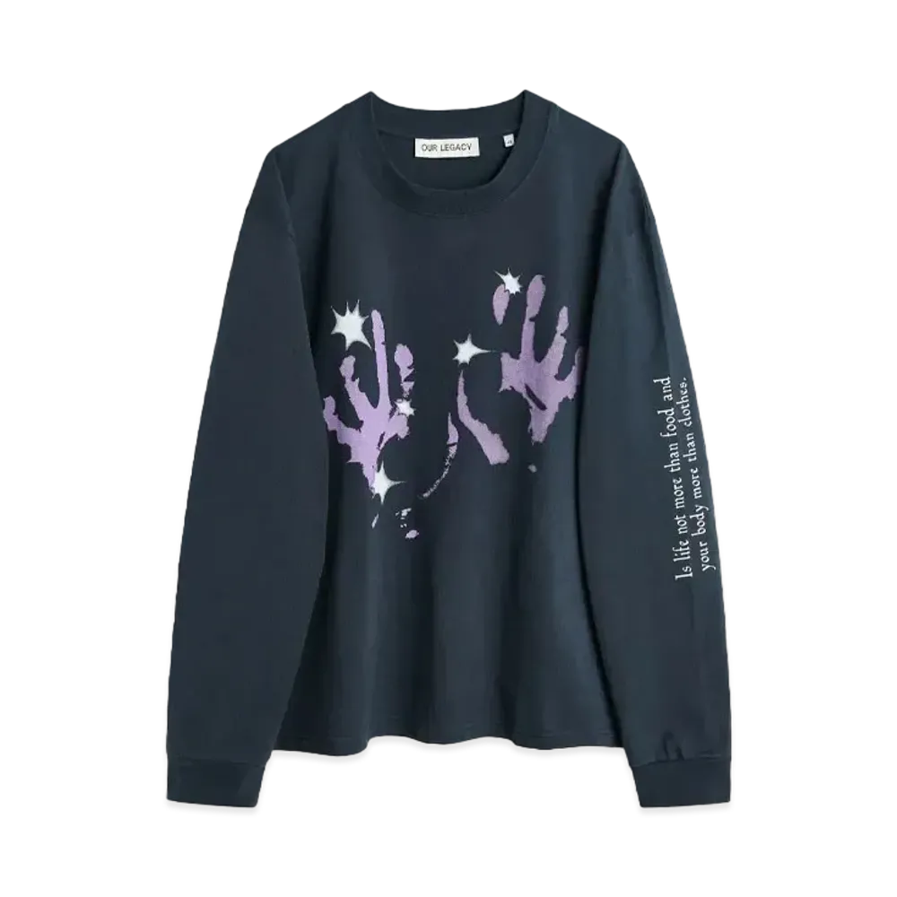 OUR LEGACY Tour Longsleeve Taste Of Hands Print "Lilac"