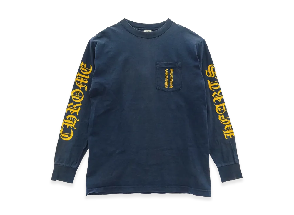 Chrome Hearts Old Scroll Label Sleeve Logo L/S T-Shirt "Navy"