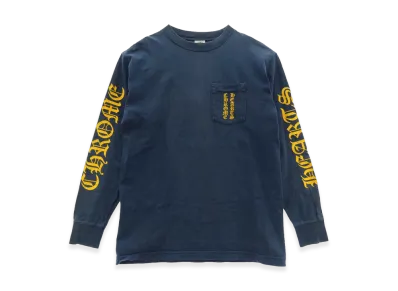 Chrome Hearts Old Scroll Label Sleeve Logo L/S T-Shirt "Navy"