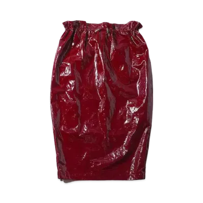 atmos pink Pvc Waist Cinch Tight Skirt "Red"