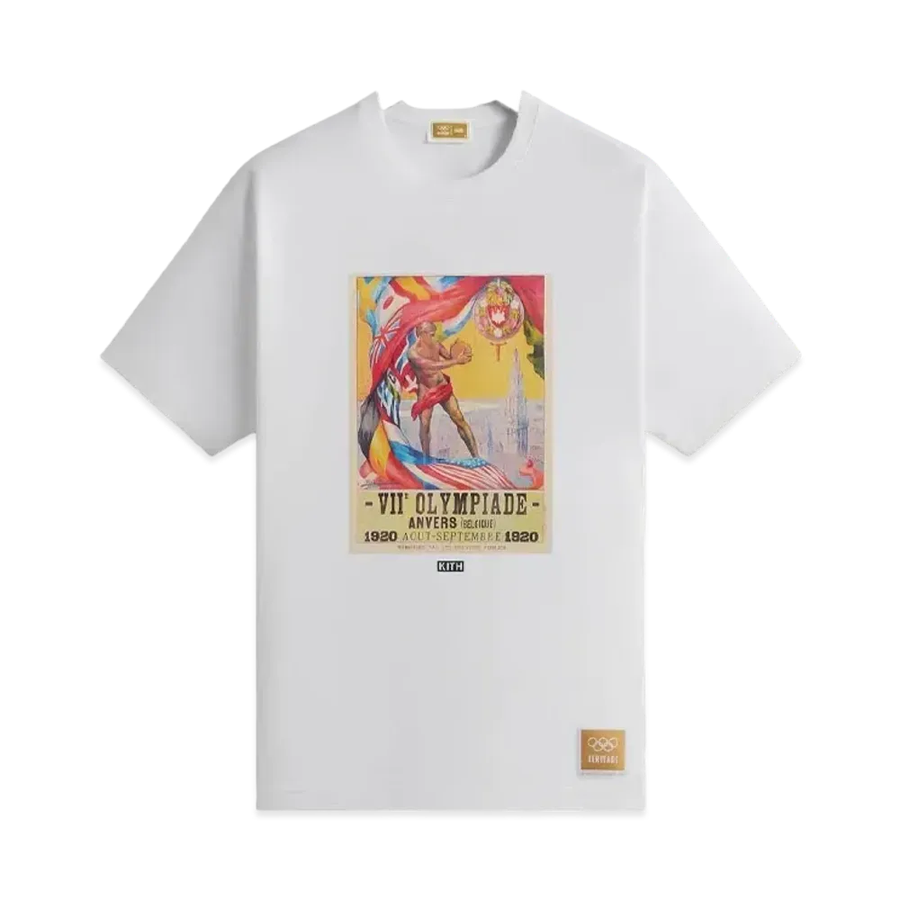 Kith x Olympics Heritage Antwerp 1920 Vintage Tee "White"