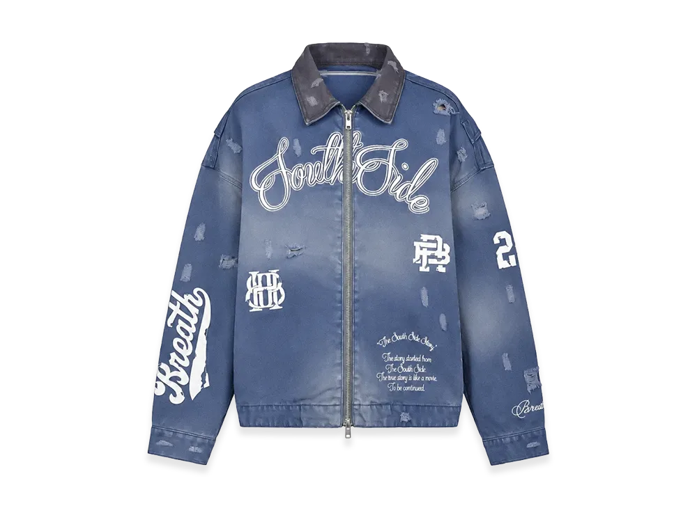 BREATH Bleach Duck Jacket "Blue"