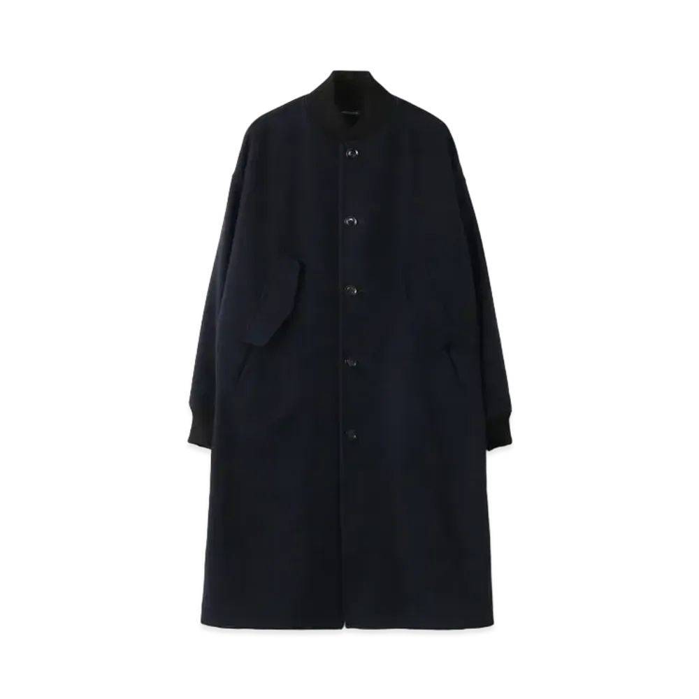 Yohji Yamamoto Y's AIRY MOSSA LONG RIB COAT "Navy"