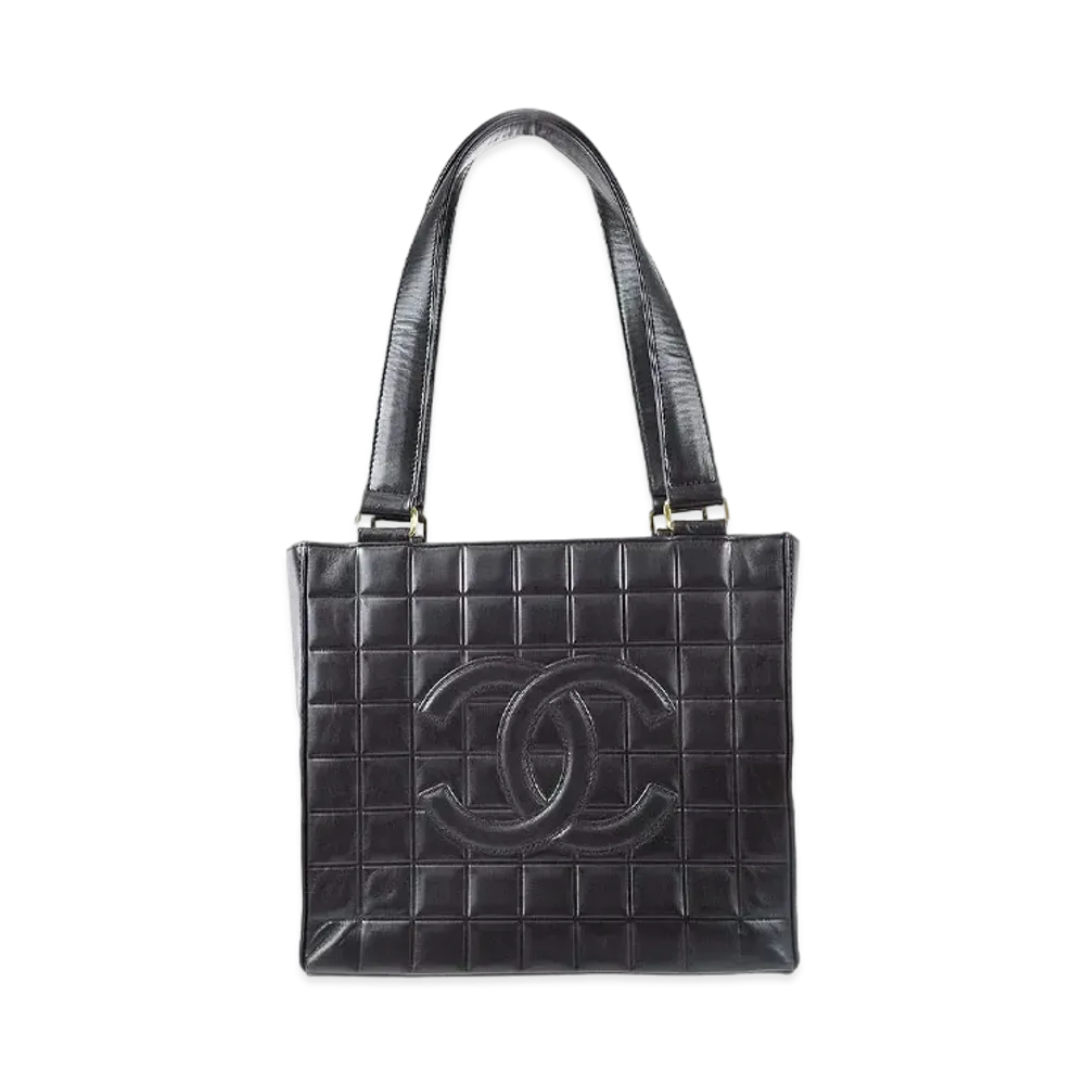 CHANEL Chocolate Bar Tote Bag "Black"