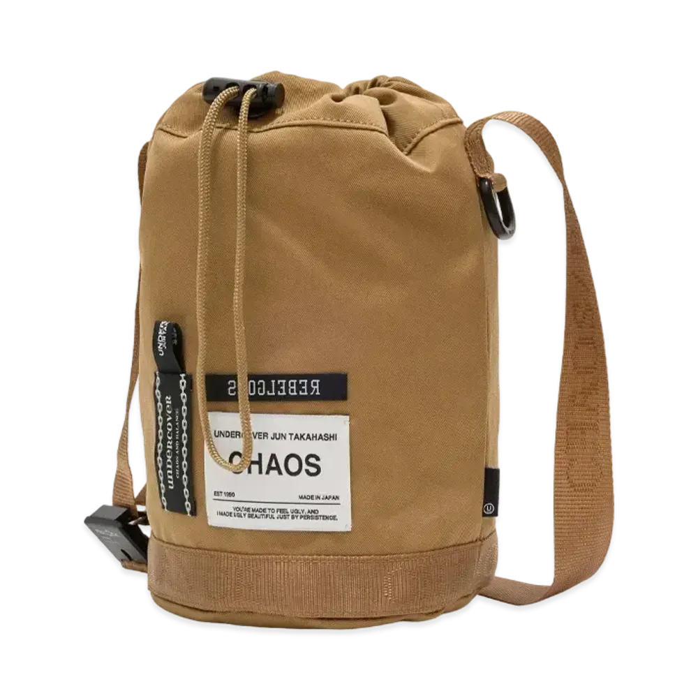 UNDERCOVER Nylon Shoulder Drawstring Bag "Beige"