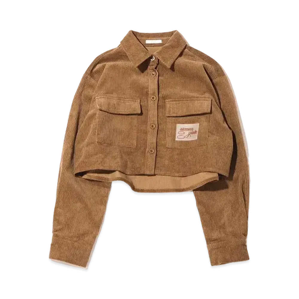 atmos pink Corduroy Short Shirt "Brown"