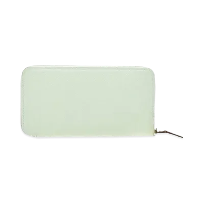 Hermes Azap Silk'In Long Veau Epsom/Silk "Vert Fizz/Cassis/Silver"