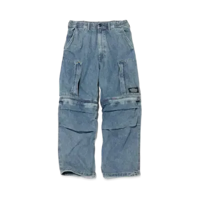 GU x UNDERCOVER Denim Convertible Wide Cargo Pants "Blue"