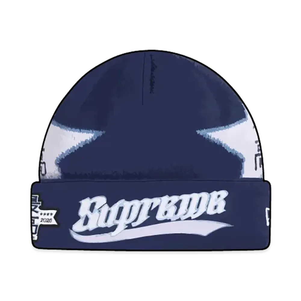 Supreme New Era Stars Beanie "Navy"