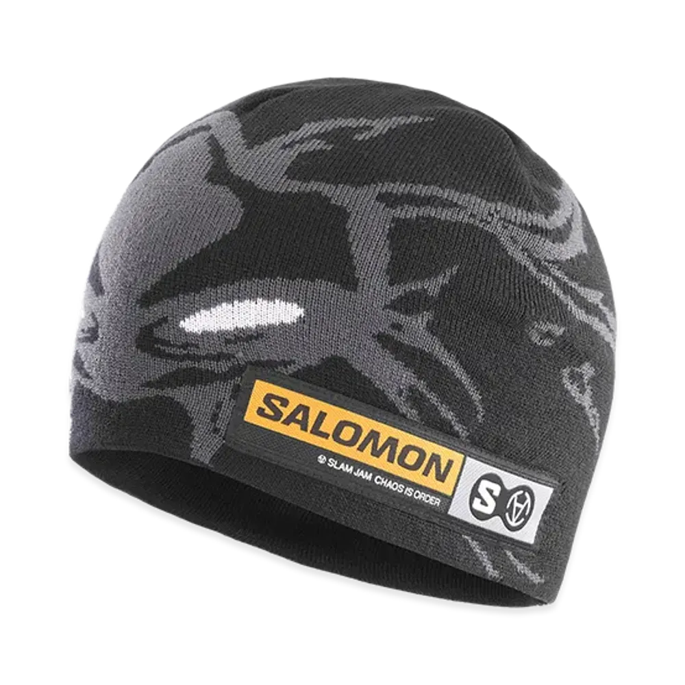 SALOMON x SLAM JAM Beanie "Deep Black/Castelrock/White"