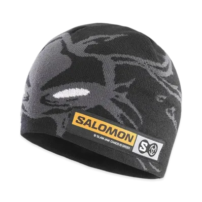 SALOMON x SLAM JAM Beanie "Deep Black/Castelrock/White"