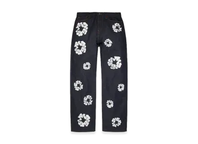 DENIM TEARS Baggy Cotton Wreath Denim Pant "Selvedge"