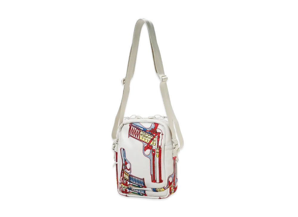 Supreme Guns Embroidered Leather Shoulder Bag 